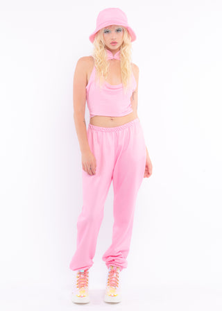 Pink Fleece Sweat Pants - Sparkl Fairy Couture 
