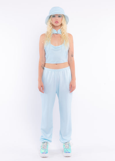 Sky Blue Fleece Sweat Pants
