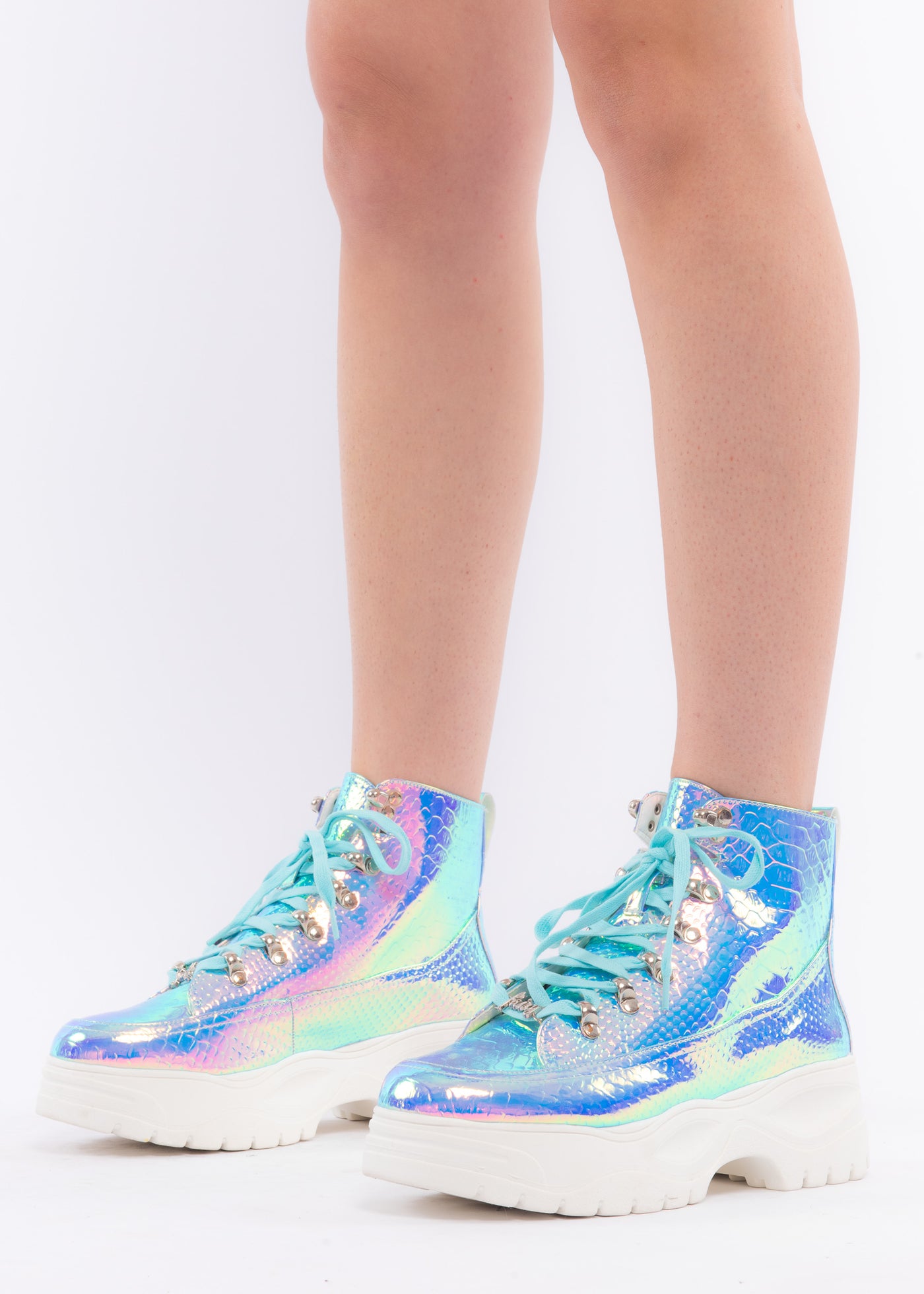 Iridescent Snake Hiker Boot